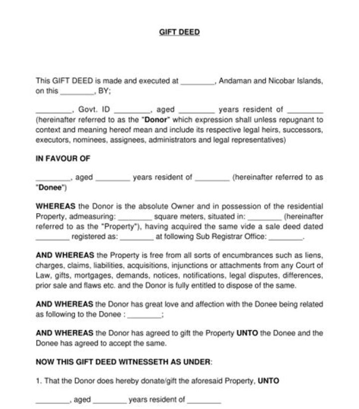 Can gift deed be transferred?