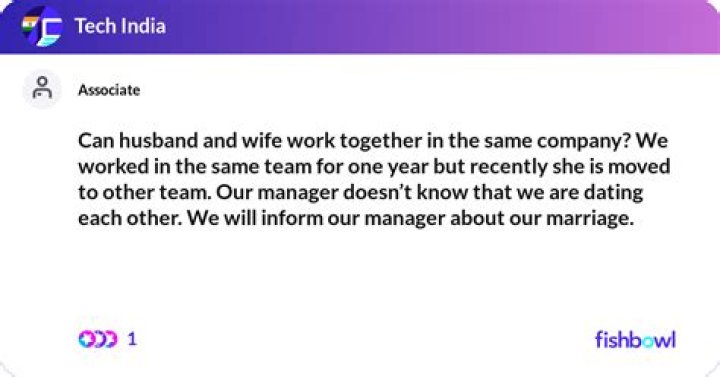 Can husband and wife work IT company?