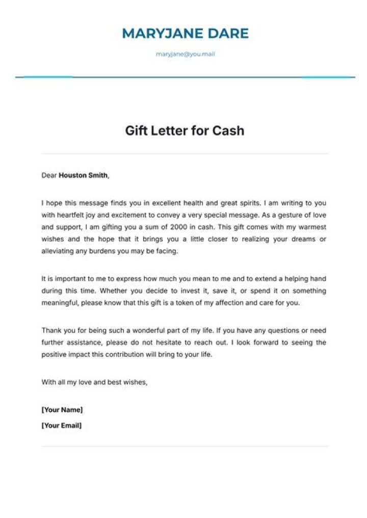 Can I give my daughter a gift of money?