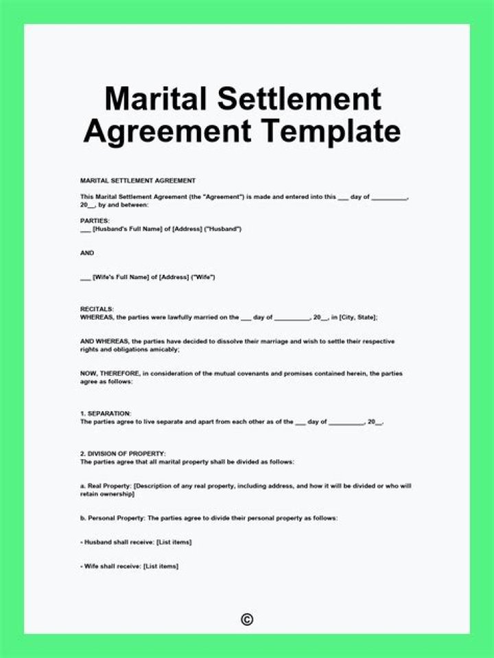Can I write my own marriage settlement agreement?