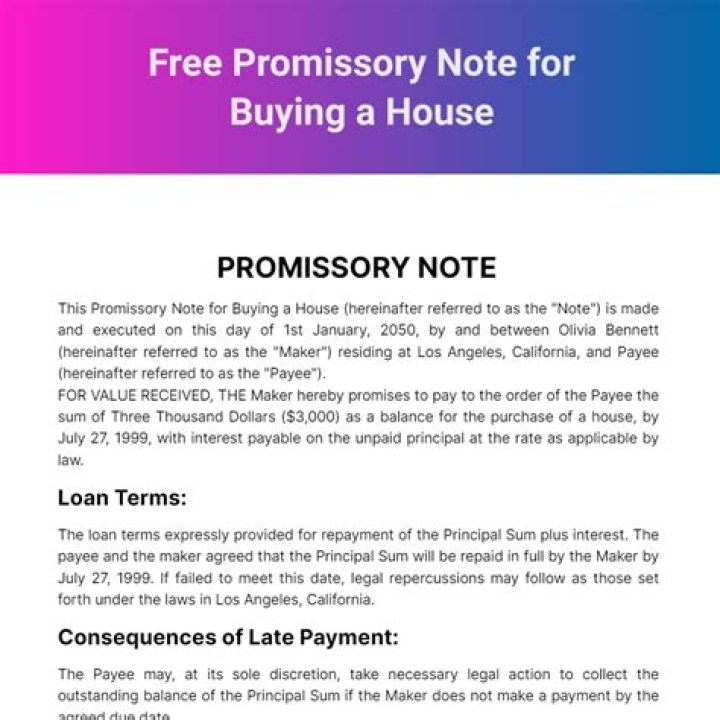 Can you sell a house with a promissory note?