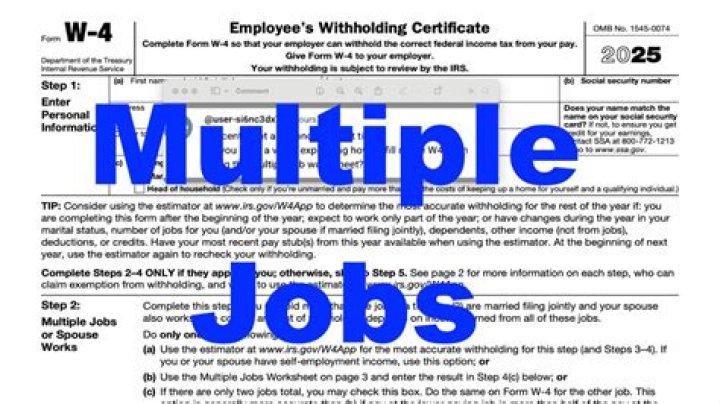 Do I have to fill out multiple jobs worksheet on w4?