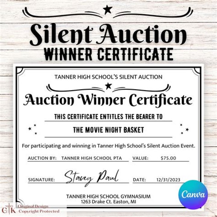 Do you announce silent auction winners?