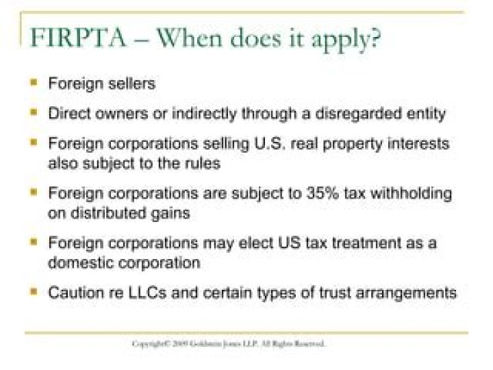 Does FIRPTA apply to foreign corporations?