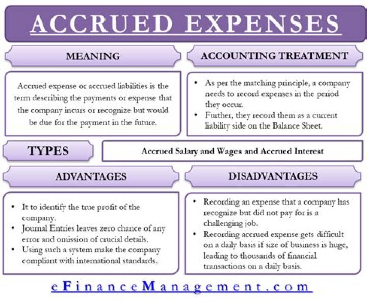 How are accrued expenses treated on an income statement?