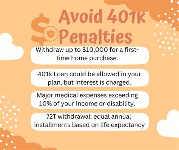 How can I avoid a penalty on my 401k early withdrawal?