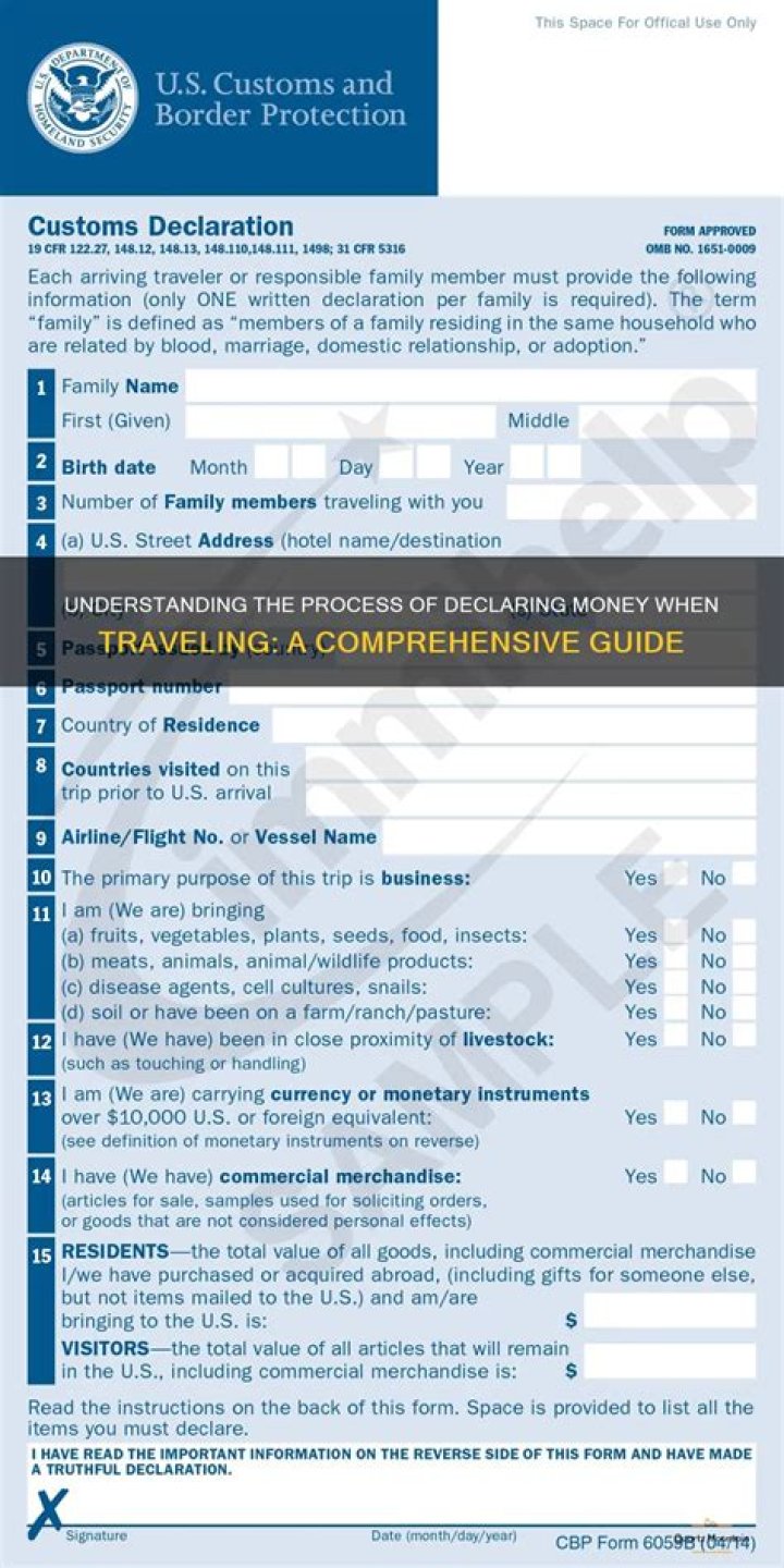 How do you declare money when traveling?