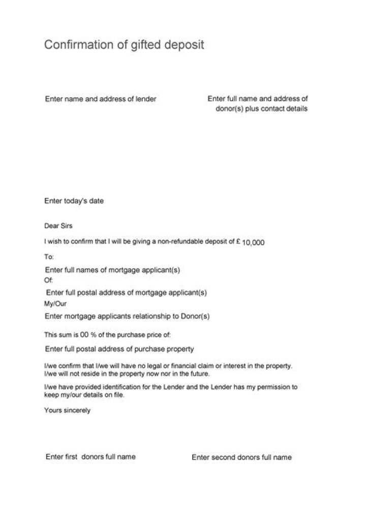 How do you document gifted money?