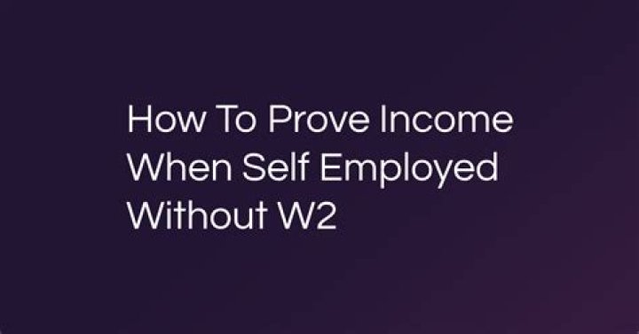How do you prove income when newly self-employed?
