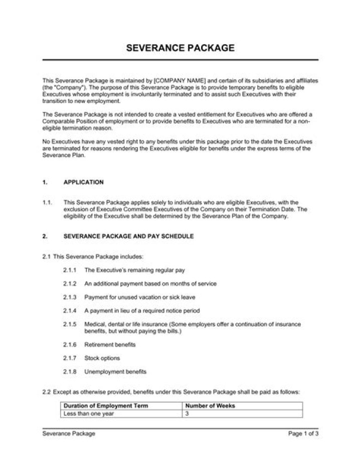 How long do severance packages last?