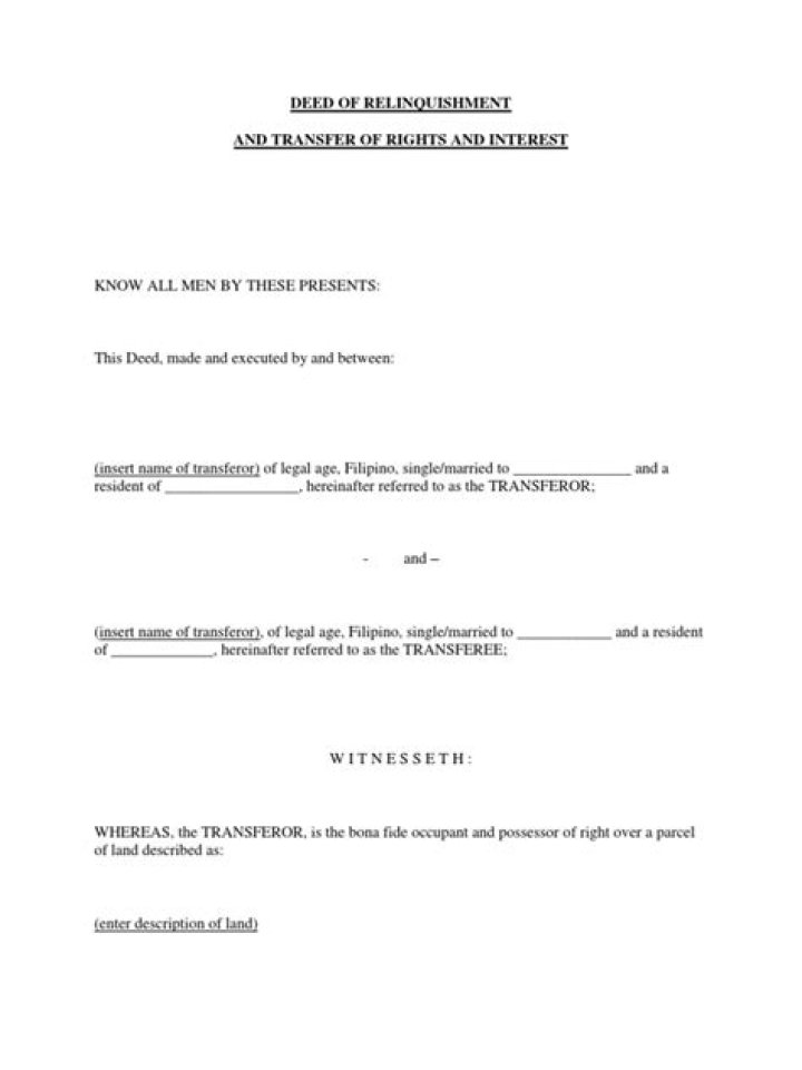 Is relinquishment transfer of property?