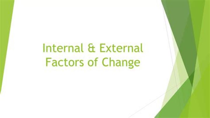 What are the external factors influencing change?