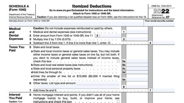 What costs are deductible on Form 1040 Schedule A as taxes?