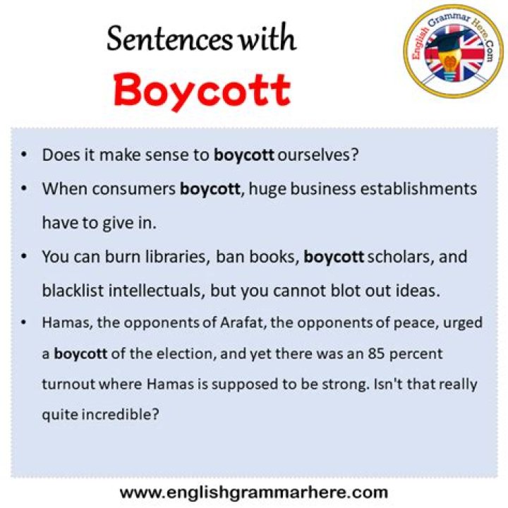 What is a sentence for boycott?