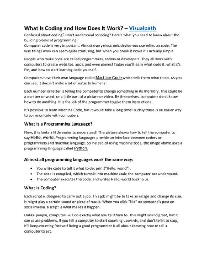 What is coding and how does it work?