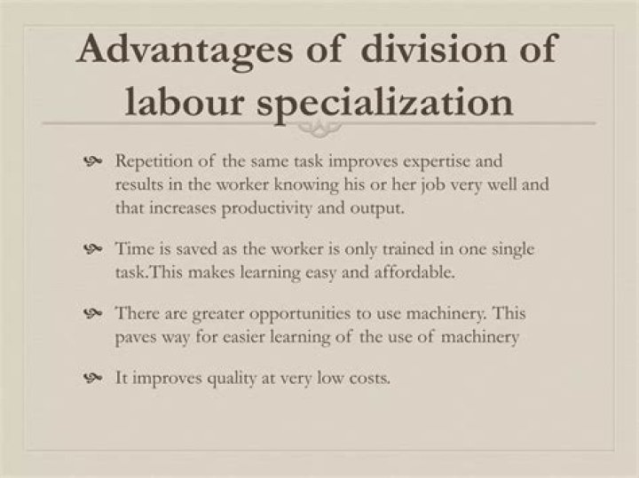 What is specialization and division labour?