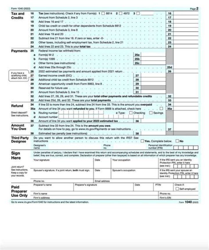What is tax liability on Form 1040?