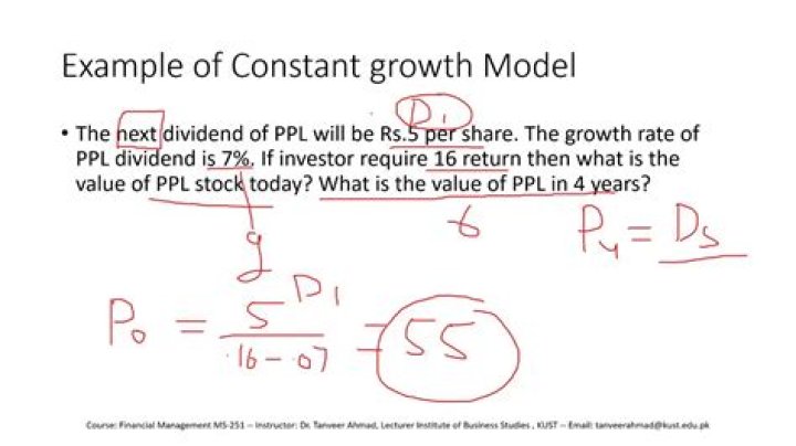 What is the constant growth model?