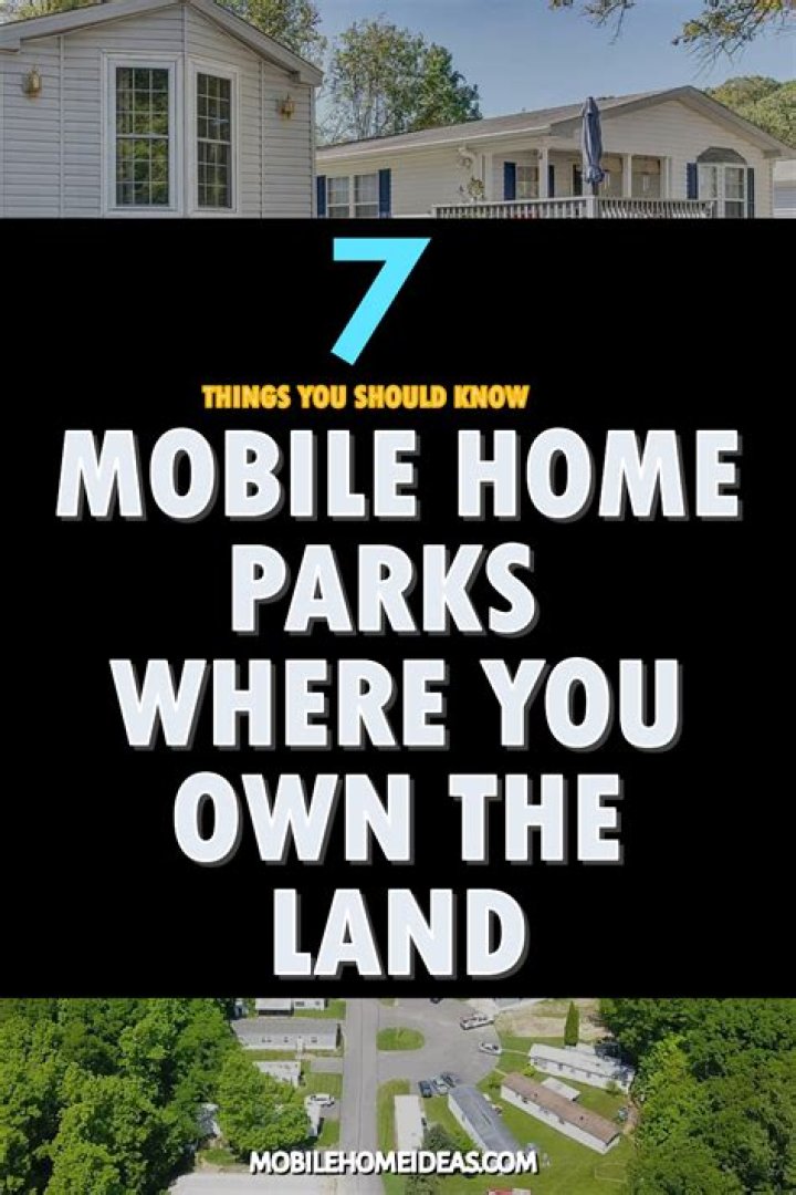 When you buy a mobile home do you own the land?