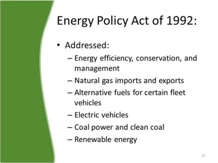 Which energy standard is required by the Energy Policy Act?